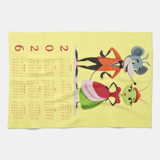 Plan your year in style with this 2026 calendar キッチンタオル (横)