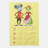 Plan your year in style with this 2026 calendar キッチンタオル (縦)