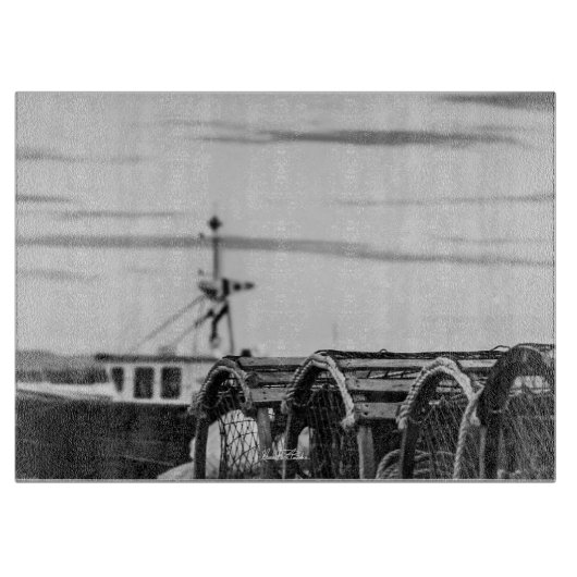 planche à découper bateau de pêche カッティングボード (正面)