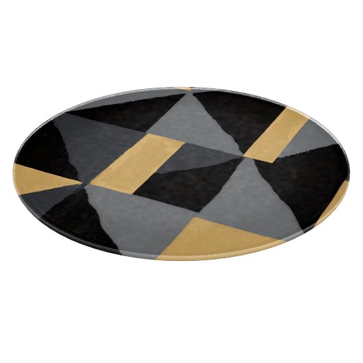 Planche à Découper en Verre Géométrie Moderne カッティングボード (角)
