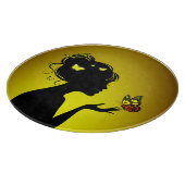 Planche À Découper La femme papillons jaunes カッティングボード (角)