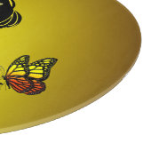 Planche À Découper La femme papillons jaunes カッティングボード (角)