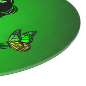 Planche À Découper La femme papillons verts カッティングボード (角)