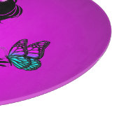 Planche À Découper La femme papillons violets カッティングボード (角)