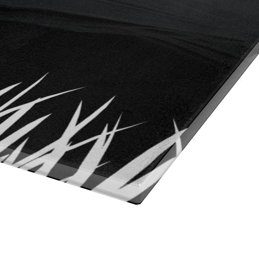 Planche À Découper Pissenlit noir et blanc カッティングボード (角)