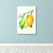 Planche botanique : citron « Limonier ferraris » キャンバスプリント (インサイチュ (ウッドフロア))