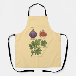Planche Botanique Figue Ficus Carica エプロン