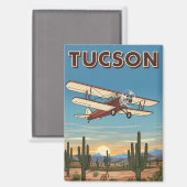 Plane in Tuscon Arizona Travel マグネット (正面/裏面)