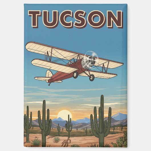 Plane in Tuscon Arizona Travel マグネット (正面)