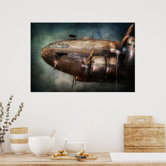 Plane - Pilot - The flying cloud ポスター (キッチン)