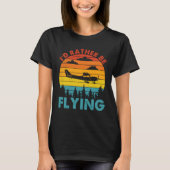 Plane Propeller Airplane Decorations Pilot Sunglas Tシャツ (正面)