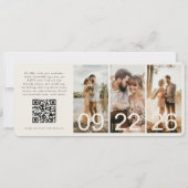 Plane Ticket Destination Wedding Boarding Pass  (裏面)