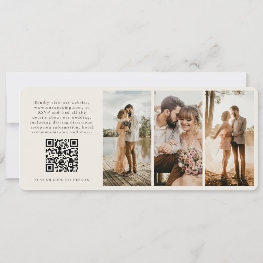 Plane Ticket Wedding Boarding Pass  (裏面)