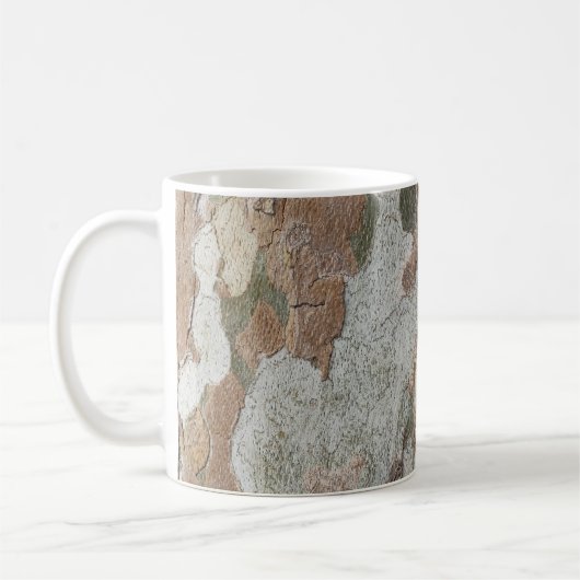 Plane tree camouflage looks bark pattern コーヒーマグカップ (左)