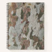 Plane tree camouflage looks bark pattern ノートブック (正面)