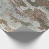 Plane tree camouflage looks bark pattern ラッピングペーパー (角)