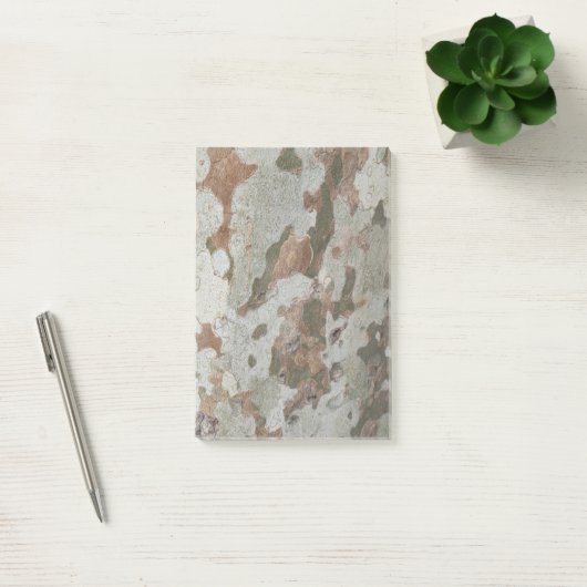 Plane tree camouflage looks bark pattern n post-it ポストイット (オフィス)