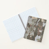 Plane tree camouflage looks bark pattern notebook ノートブック (内部)