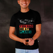 PLANESで恋に落ちたわ P-40 ビンテージ飛行機の楽しさ Tシャツ