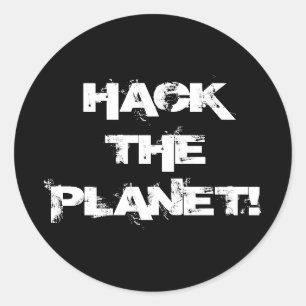 Planetのステッカーをハック ラウンドシール