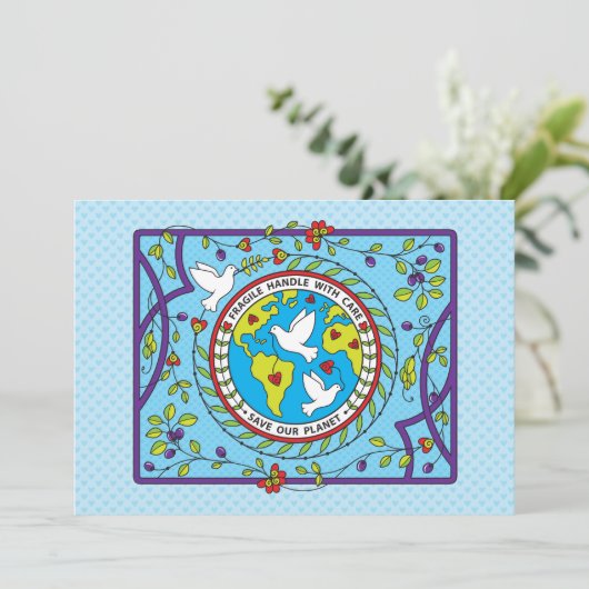 Planet_救Flatカード7" x 5" (スタンド正面)