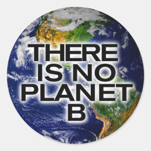 Planet b環境に配慮したステッカーなし ラウンドシール