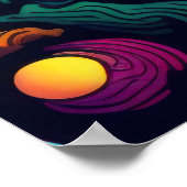 Planet background LARGE ポスター (角)