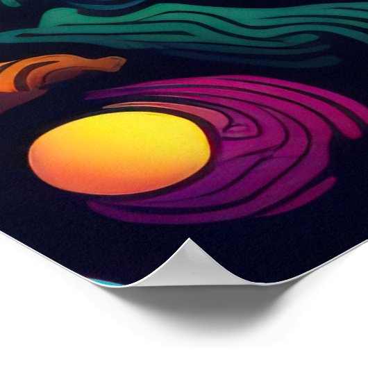Planet background LARGE ポスター (角)