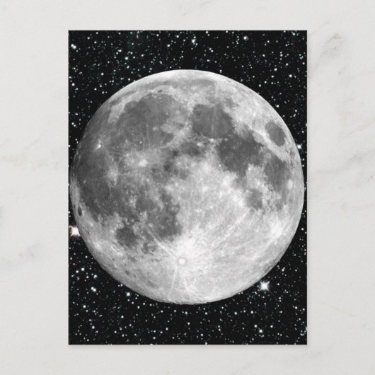 PLANET EARTHのMOON星背景(太陽の系) ポストカード (正面)
