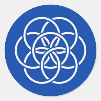 Planet earth flag ラウンドシール