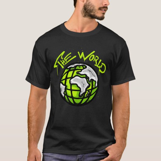 Planet Earth streetwear Tシャツ (正面)
