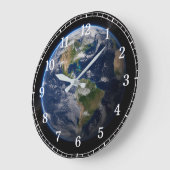 Planet Earth Wall Clock v2 — Space-Inspired Design ラージ壁時計 (傾斜)