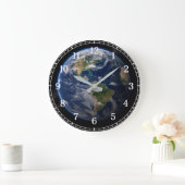 Planet Earth Wall Clock v2 — Space-Inspired Design ラージ壁時計 (ホーム)