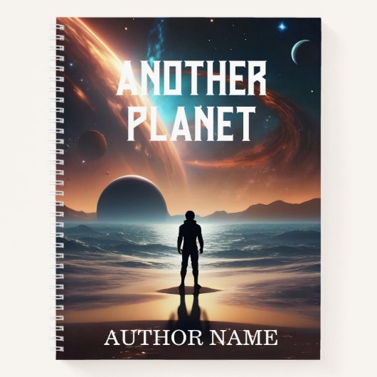 Planet Exploration Book Cover Inspirationノートブック ノートブック (正面)