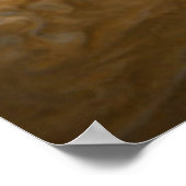 Planet Jupiter Swirling Storms and Big Red Spot ポスター (角)