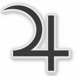 Planet Jupiter Symbol (black) シール