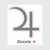 Planet Jupiter Symbol (grey) シール (シート)