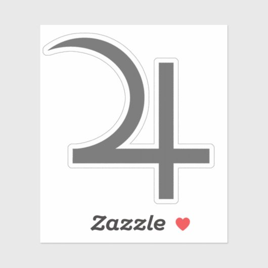 Planet Jupiter Symbol (grey) シール (シート)