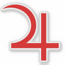 Planet Jupiter Symbol (red) シール