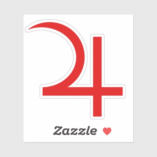 Planet Jupiter Symbol (red) シール (シート)