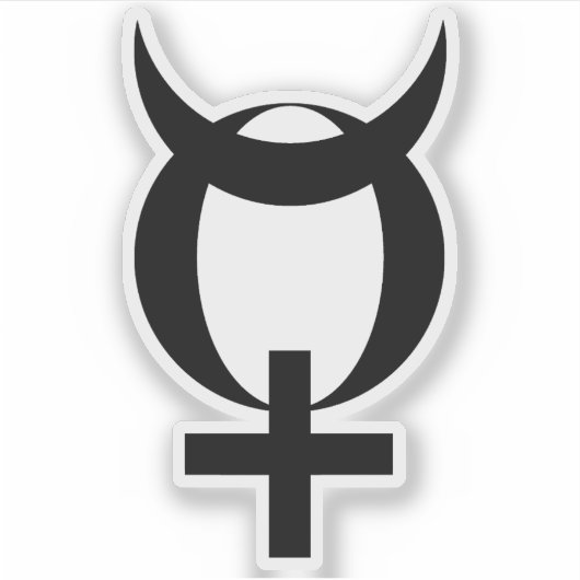 Planet Mercury Symbol (black) シール (正面)