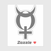 Planet Mercury Symbol (grey) シール (シート)