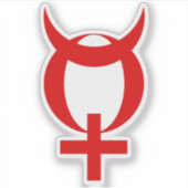 Planet Mercury Symbol (red) シール (正面)