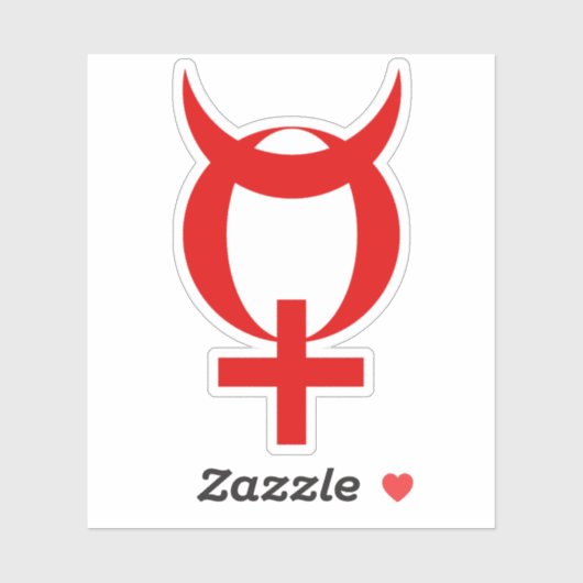 Planet Mercury Symbol (red) シール (シート)