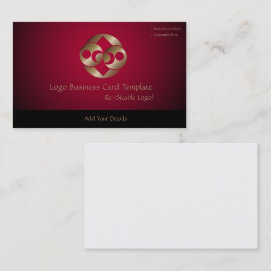 Planet Moon REdと金ゴールドロゴ 名刺 (正面/裏面)