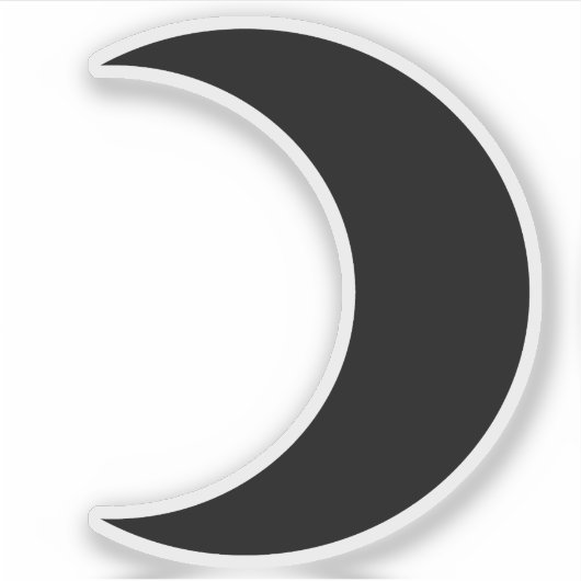 Planet Moon Symbol (black) シール (正面)