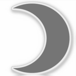 Planet Moon Symbol (grey) シール