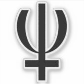 Planet Neptune Symbol (black) シール (正面)