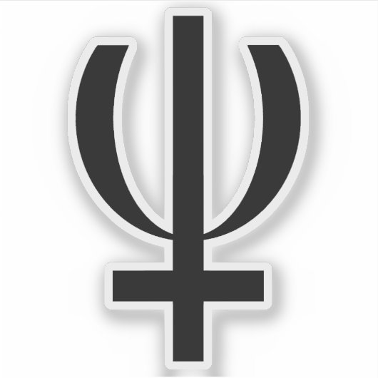 Planet Neptune Symbol (black) シール (正面)