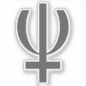 Planet Neptune Symbol (grey) シール (正面)